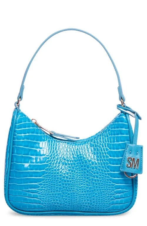 Steve Madden BJanine Blue Croco Shoulder Bag