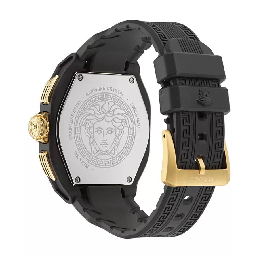 Versace V-Legend Chronograph Men's 44mm Strap Watch - Black