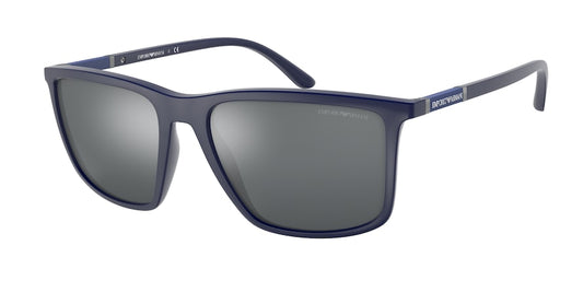 Emporio Armani Matte Blue Light Grey Sunglasses