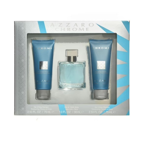 Azzaro Chrome Cologne Men's (3 - Piece) Eau de Toilette Gift Set