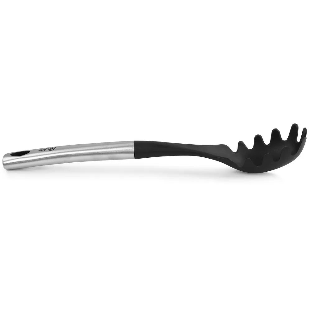 Utensilio de cocina para servir pasta de nailon Oster Baldwyn con mango de acero inoxidable, color negro