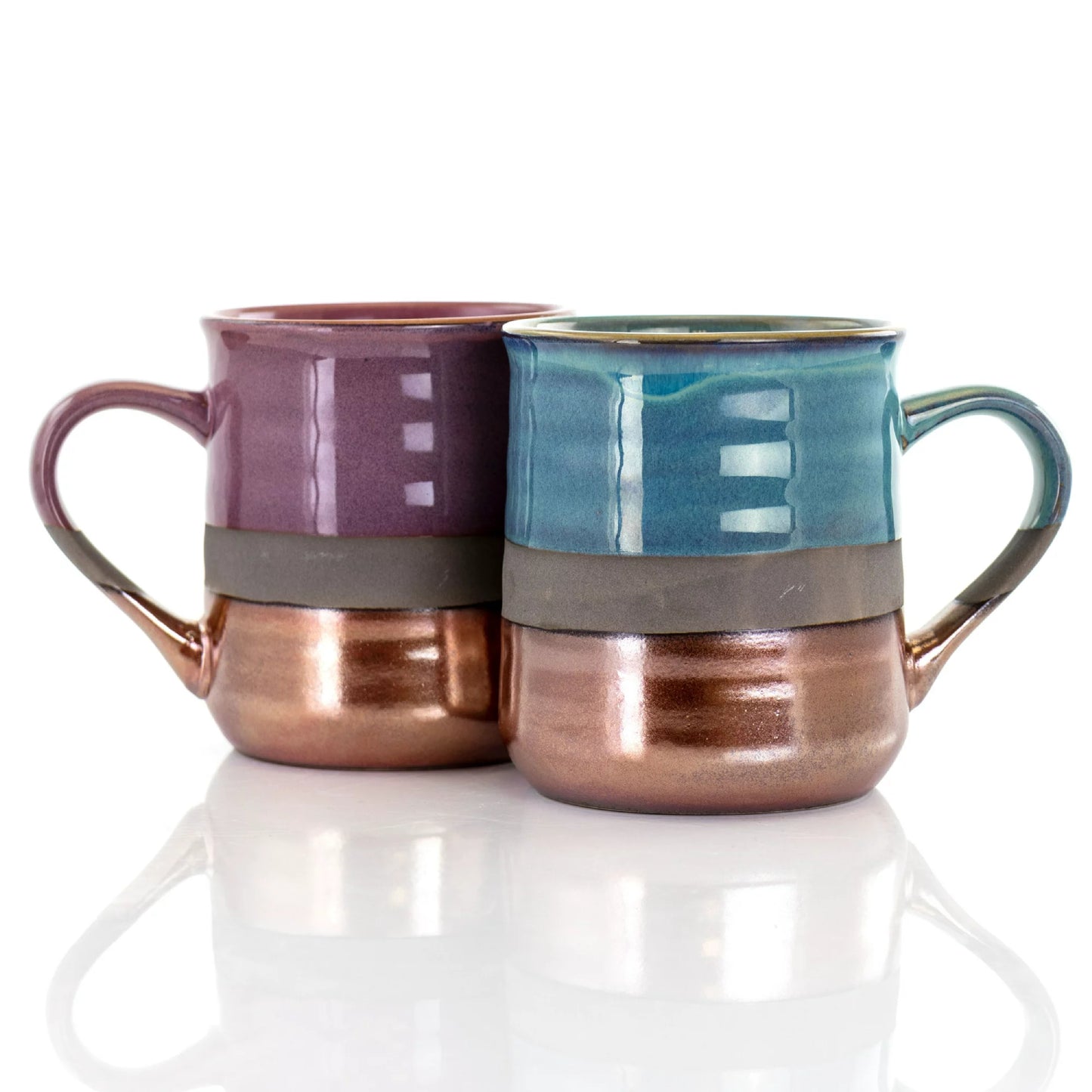 Taza de cerámica Gibson Home Copper Tonal de 18 oz (variedad)