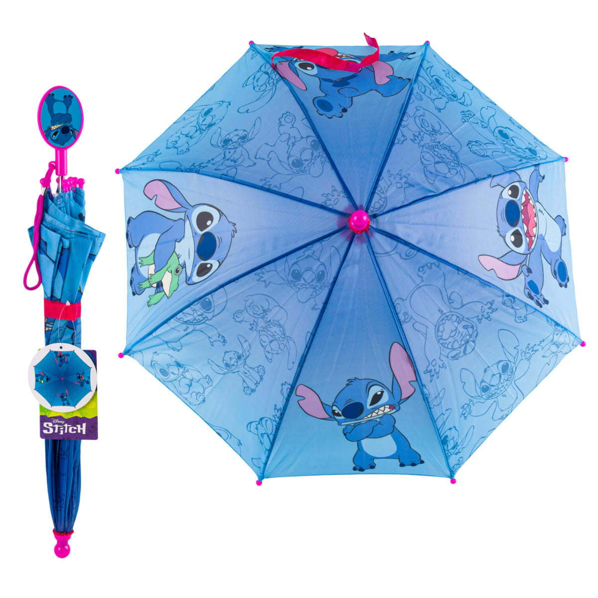 Disney 21" Stitch Kids Umbrella - Blue