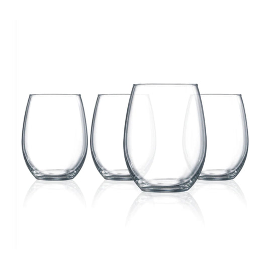 Martha Stewart 16 oz Stemless Wine Glass Set (4-Piece)