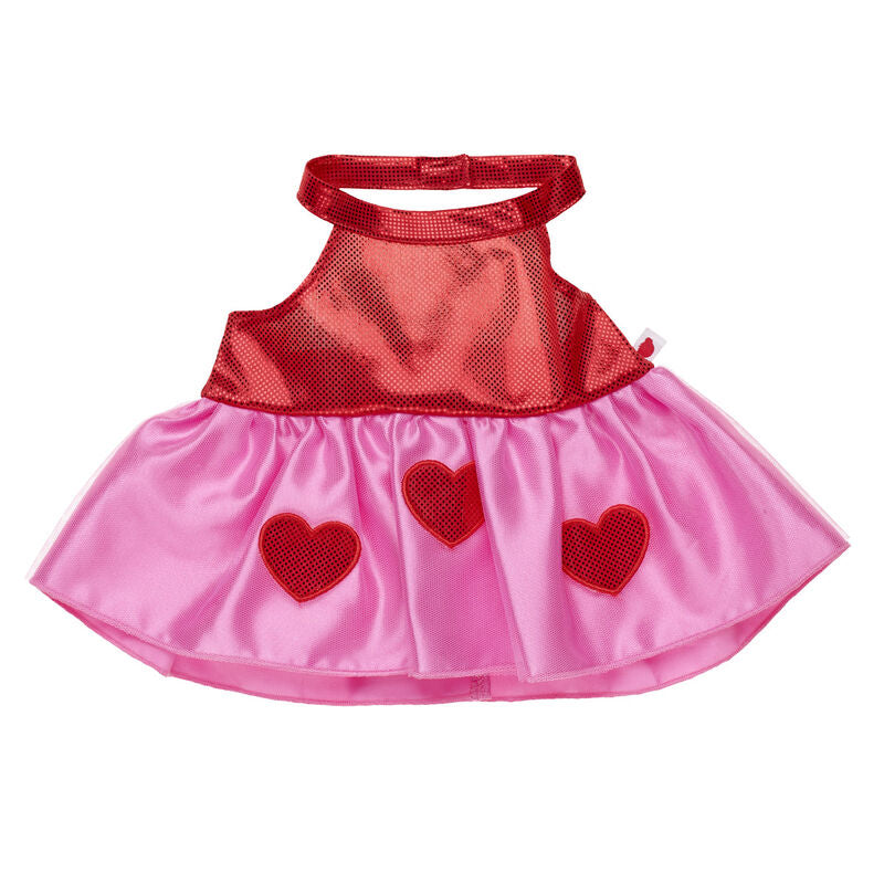 Build-A-Bear Valentine's Day Heart Dress for Teddy Bear - Red/Pink