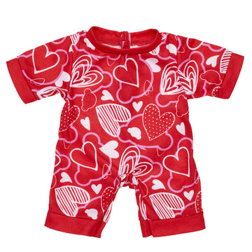 Build-A-Bear Valentine's Day PJ Sleeper for Teddy Bear - Red