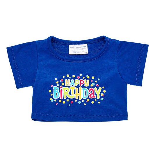 Build-A-Bear Happy Birthday Toy T-Shirt - Blue
