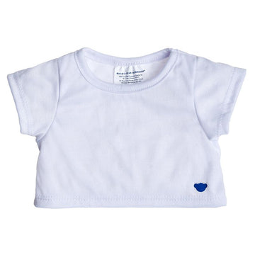 Build-A-Bear Classic T-Shirt for Stuffed Teddy Bear - White