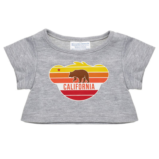 Build-A-Bear California T-Shirt for Teddy Bear - Gray