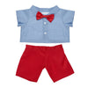 Build-A-Bear Valentine's Day Shirt and Pant Set for Teddy Bear - Blue/Red