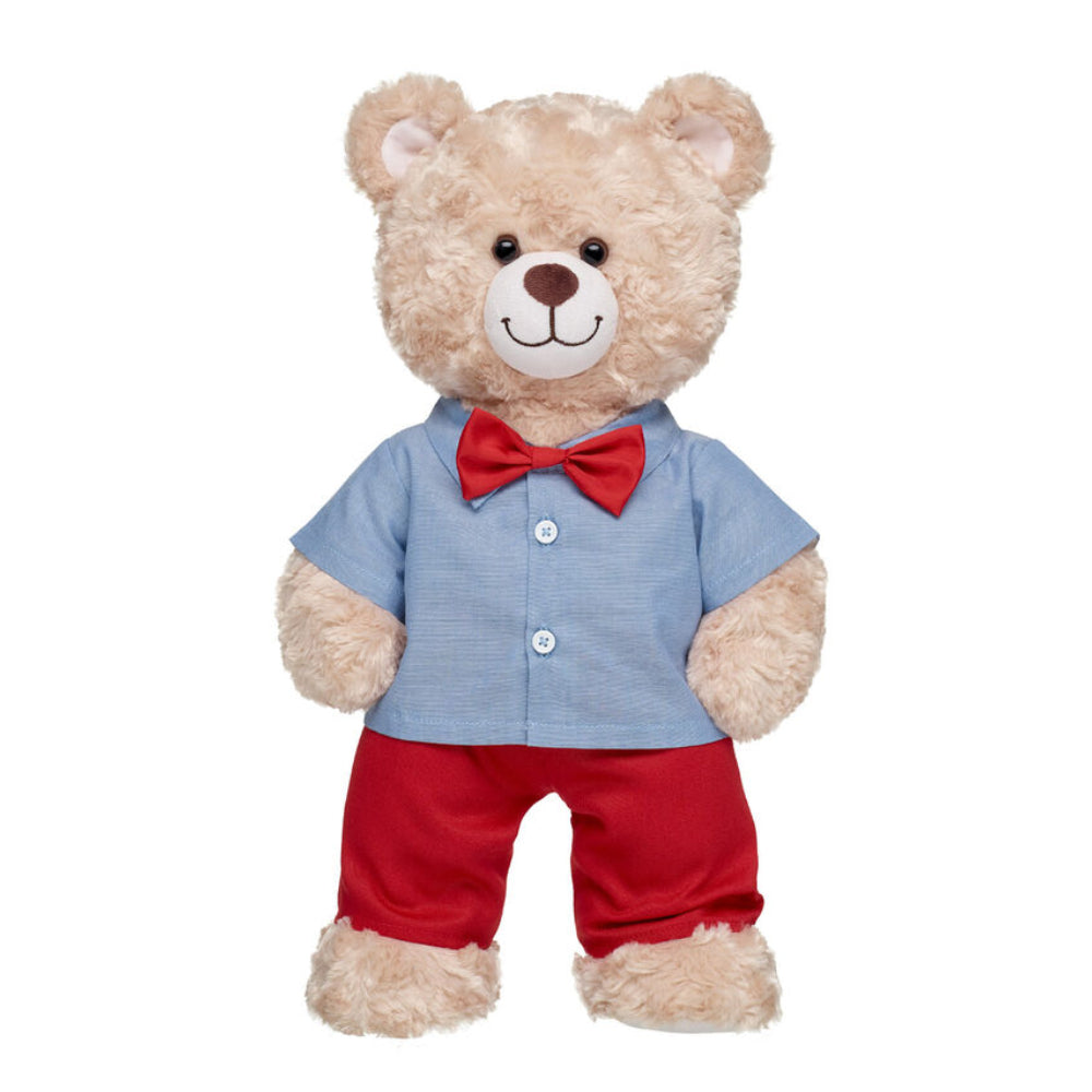 Build-A-Bear Valentine's Day Shirt and Pant Set for Teddy Bear - Blue/Red