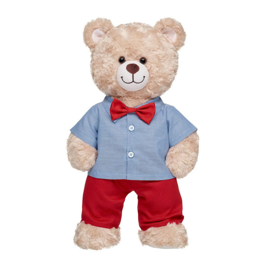 Build-A-Bear Valentine's Day Shirt and Pant Set for Teddy Bear - Blue/Red