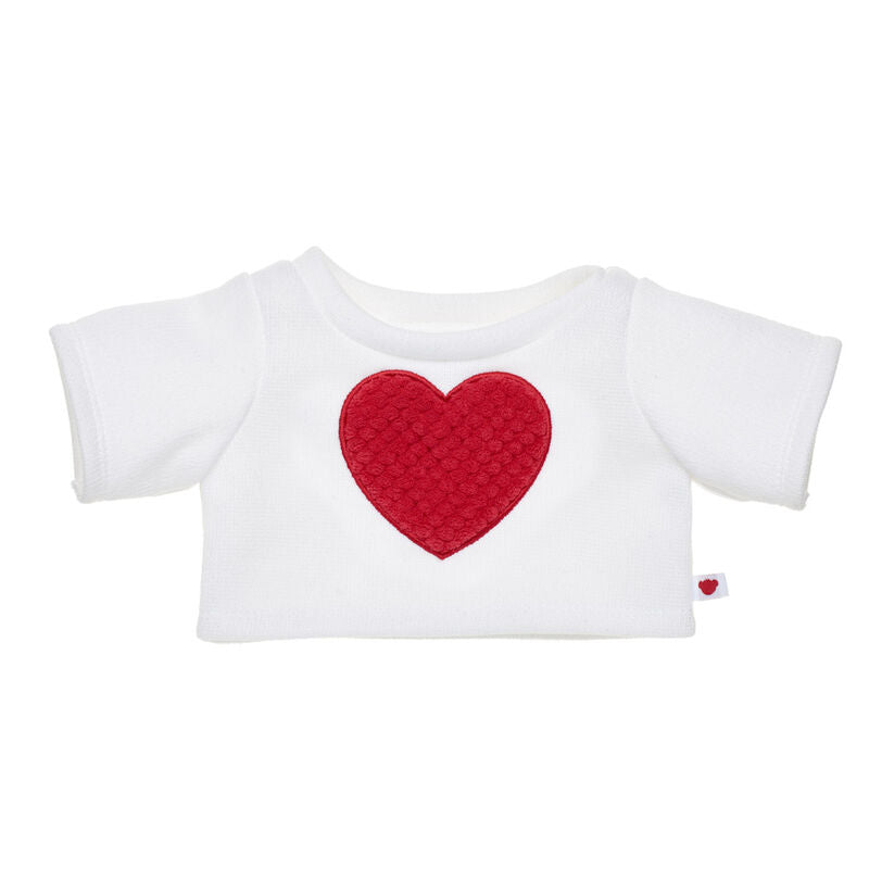 Build-A-Bear Sherpa Heart Sweater for Teddy Bear - Red