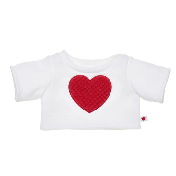 Build-A-Bear Sherpa Heart Sweater for Teddy Bear - Red