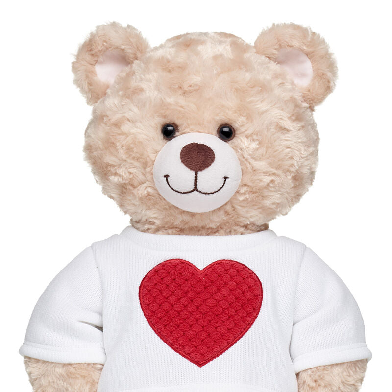 Build-A-Bear Sherpa Heart Sweater for Teddy Bear - Red