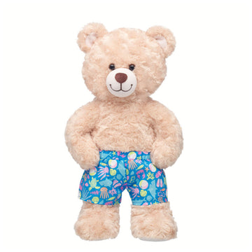 Build-A-Bear Bucket Summer Swim Trunks for Bear Toy - Blue