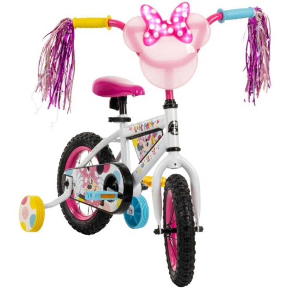 Huffy 12" Minnie Mouse Girl's Bike with Training Wheels - White/Pink