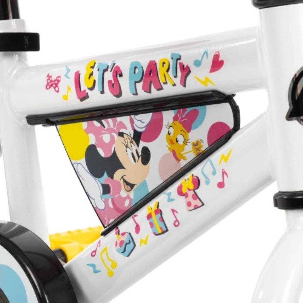 Huffy 12" Minnie Mouse Girl's Bike with Training Wheels - White/Pink