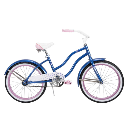 Huffy 20" Good Vibrations Girl's Beach Cruiser Bike - Blue/White