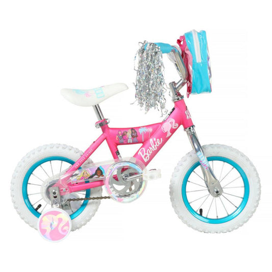 Dynacraft 12" Barbie Girl's Bike with Training Wheels - Pink/Blue