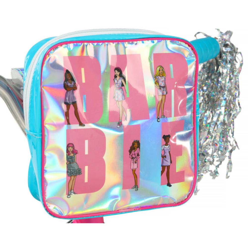 Dynacraft 12" Barbie Girl's Bike with Training Wheels - Pink/Blue