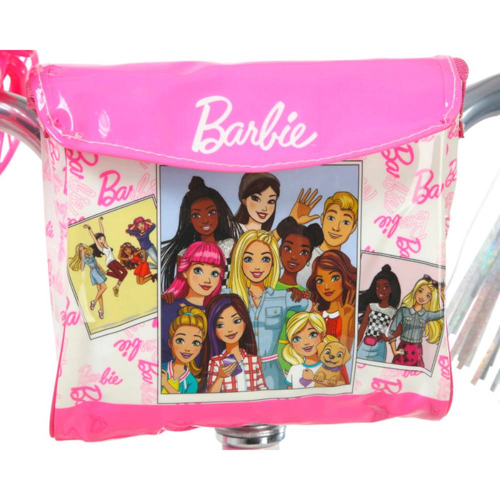 Dynacraft 12" Barbie Girl's Bike with Training Wheels - Pink/White