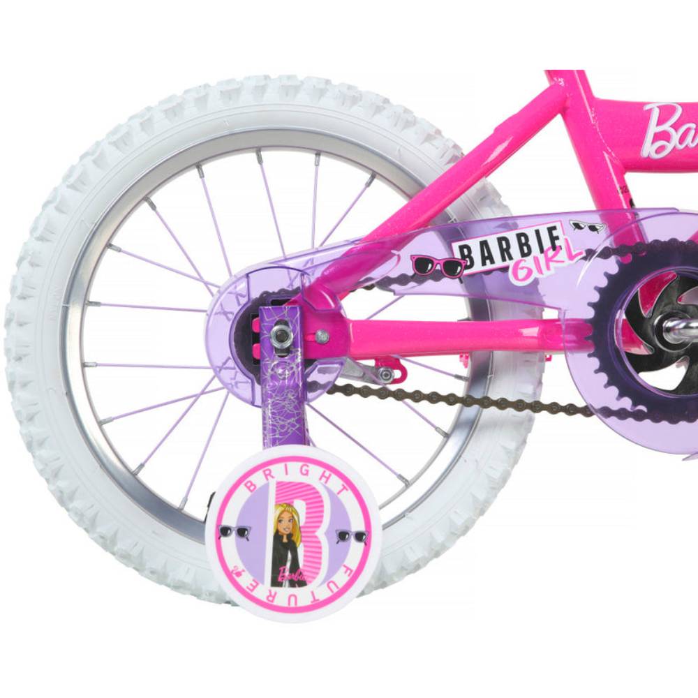 Dynacraft 16" Barbie Girl's Bike with Training Wheels - Pink/White