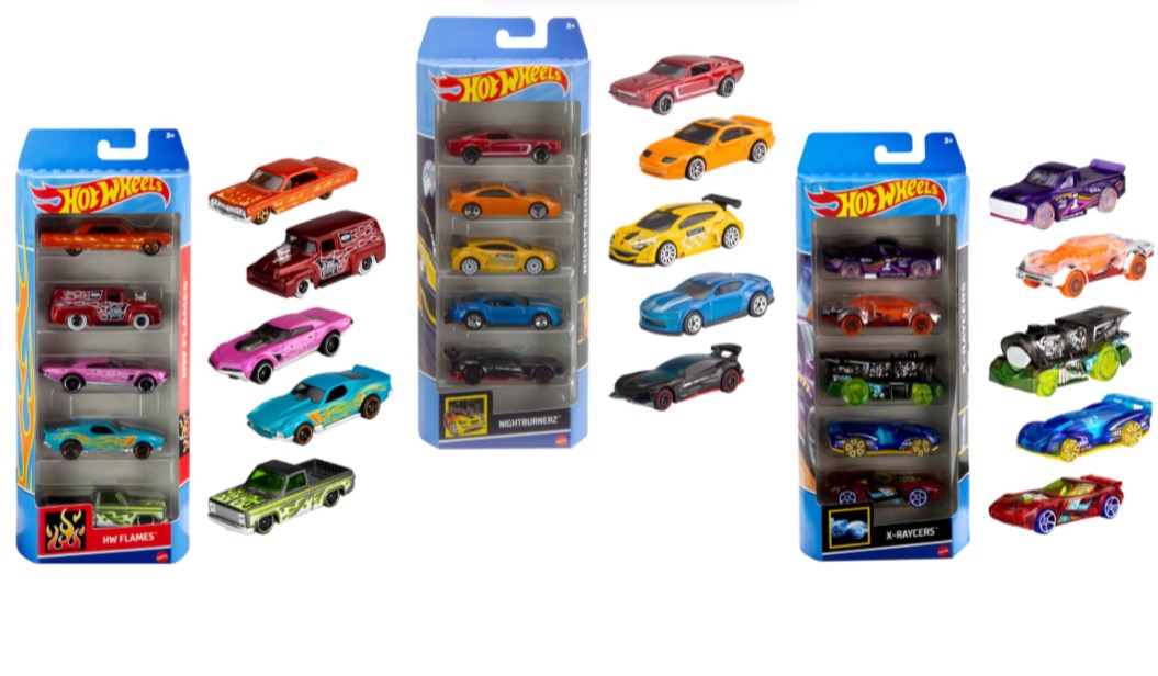 Hot Wheels Die-Cast Toy Vehicles (5-Piece) - Assortment