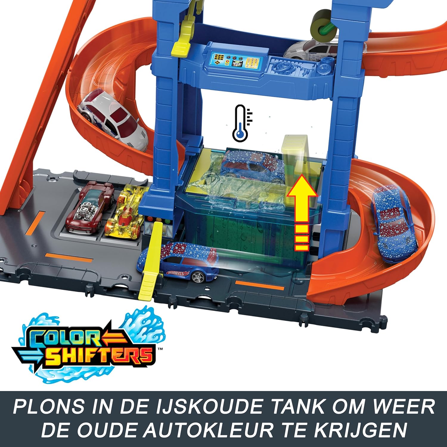 Hot Wheels City Tunnel Twist Car Wash & Color Shifters Playset