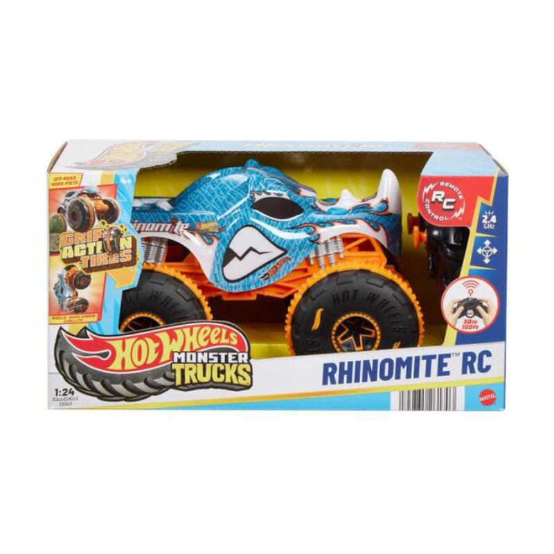 Hot Wheels Rhinomite 1:24 Scale Remote Control Monster Truck - Blue