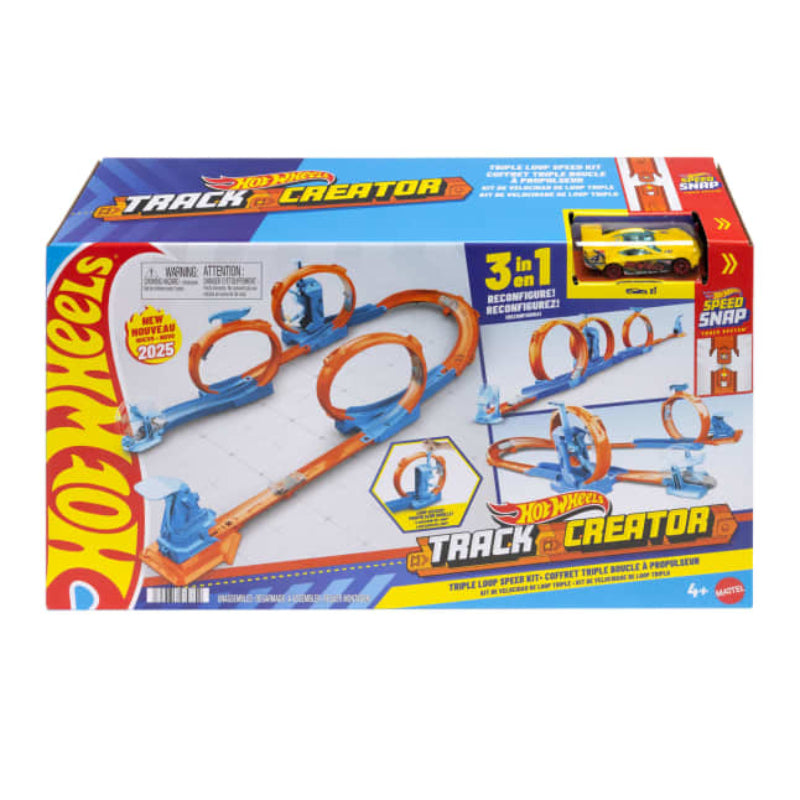 Hot Wheels Track Creator Building Toy Set with 3 Loops
