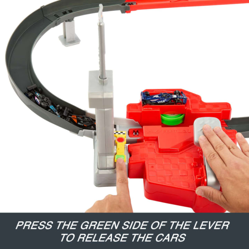 Mattel Hot Wheels Racing Formula 1 Sprint Race Circuit Track Set with 1:64 Scale Toy Cars