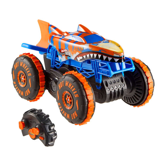 Hot Wheels Monster Trucks 1:15 Scale Tiger Shark Climber Truck with Remote Control