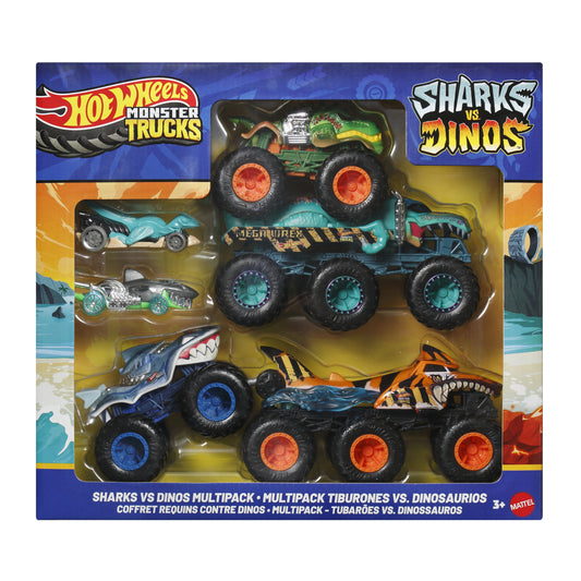 Hot Wheels Monster Trucks Sharks vs Dinos Multipack (6-Pieces)