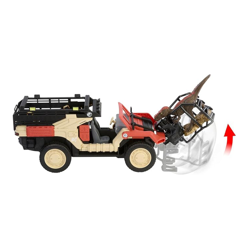 Matchbox Jurassic World Dino Catcher Remote Control Truck - Red / beige