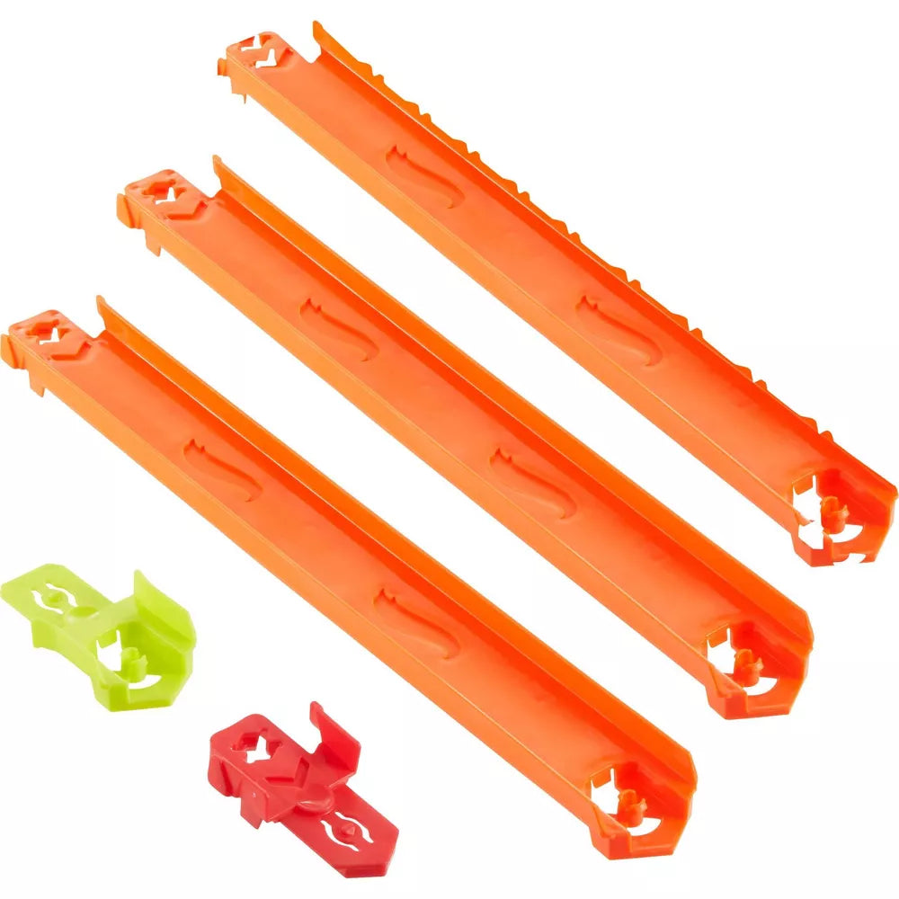 Hot Wheels Track Creator Straight Track Pack with 2 Adapters - Orange
