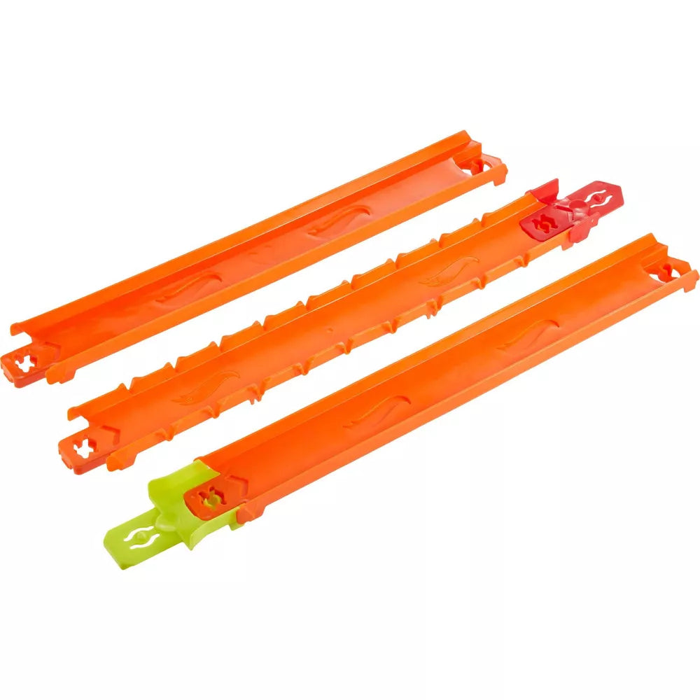 Hot Wheels Track Creator Straight Track Pack with 2 Adapters - Orange