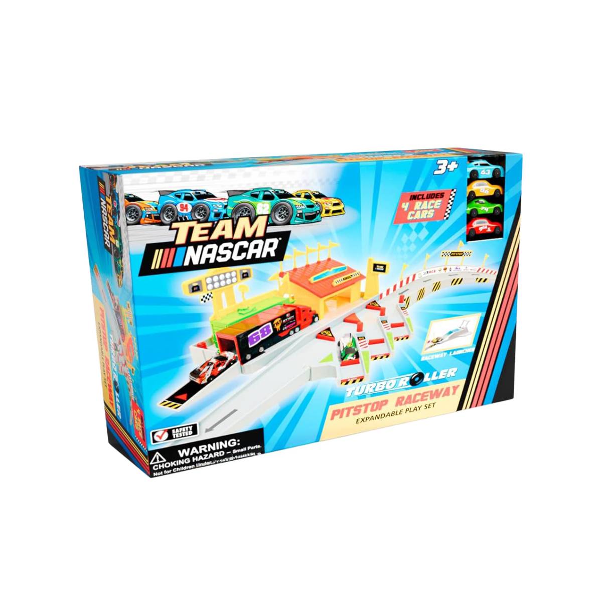 Lollipop Nascar Turbo Roller Pitstop Raceway Playset