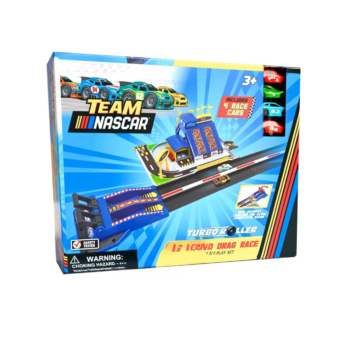 Lollipop Nascar Turbo Roller Drag Race Playset