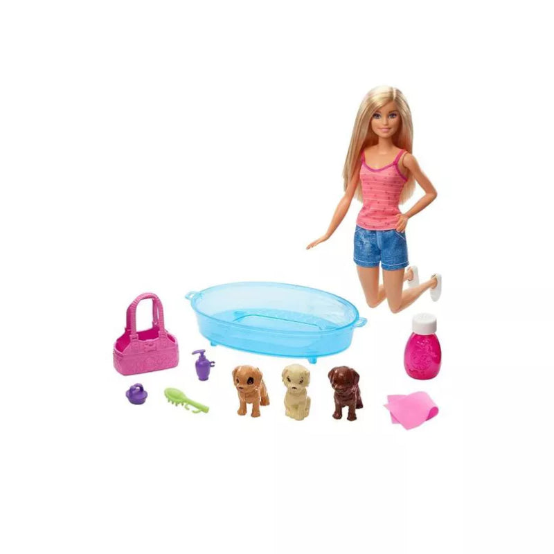 Mattel Barbie Doll Playset with 3 Puppies