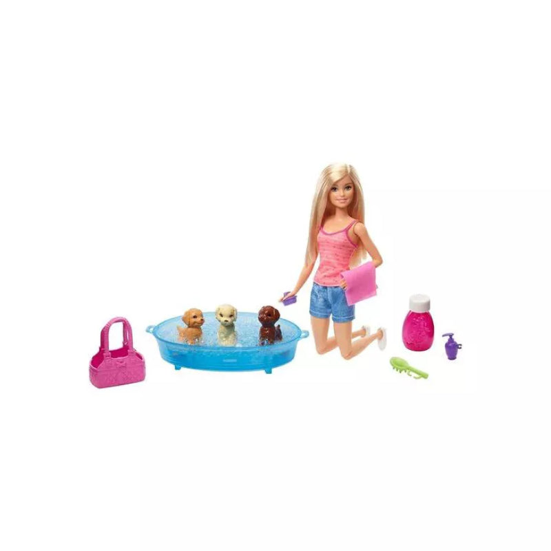 Mattel Barbie Doll Playset with 3 Puppies
