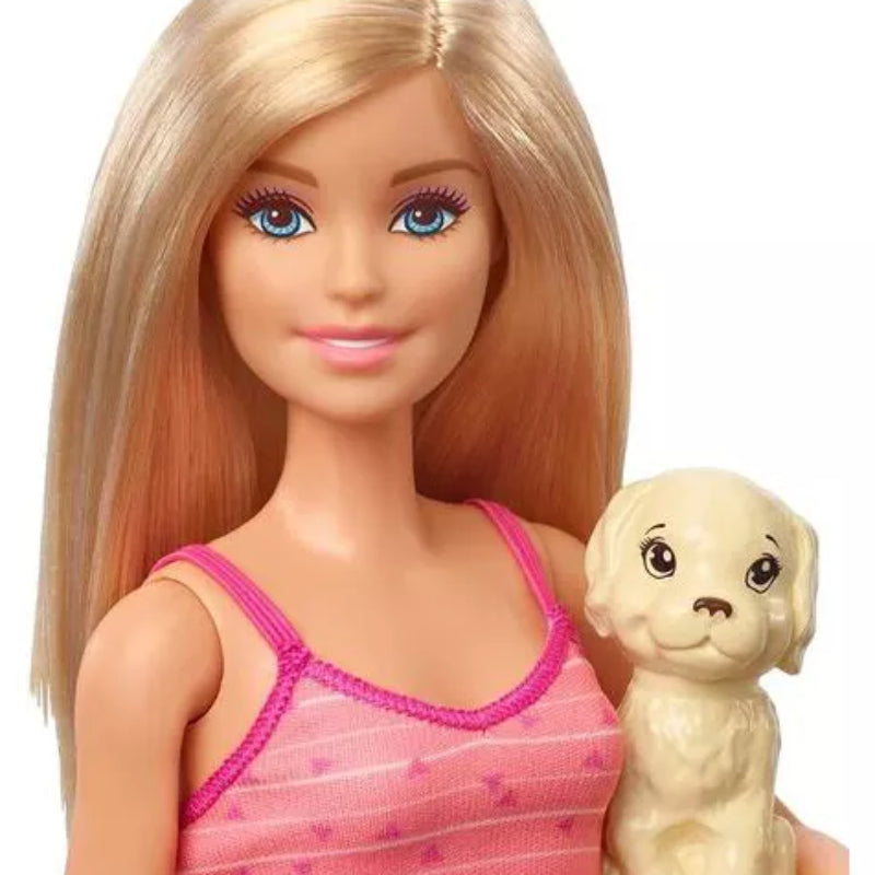 Mattel Barbie Doll Playset with 3 Puppies
