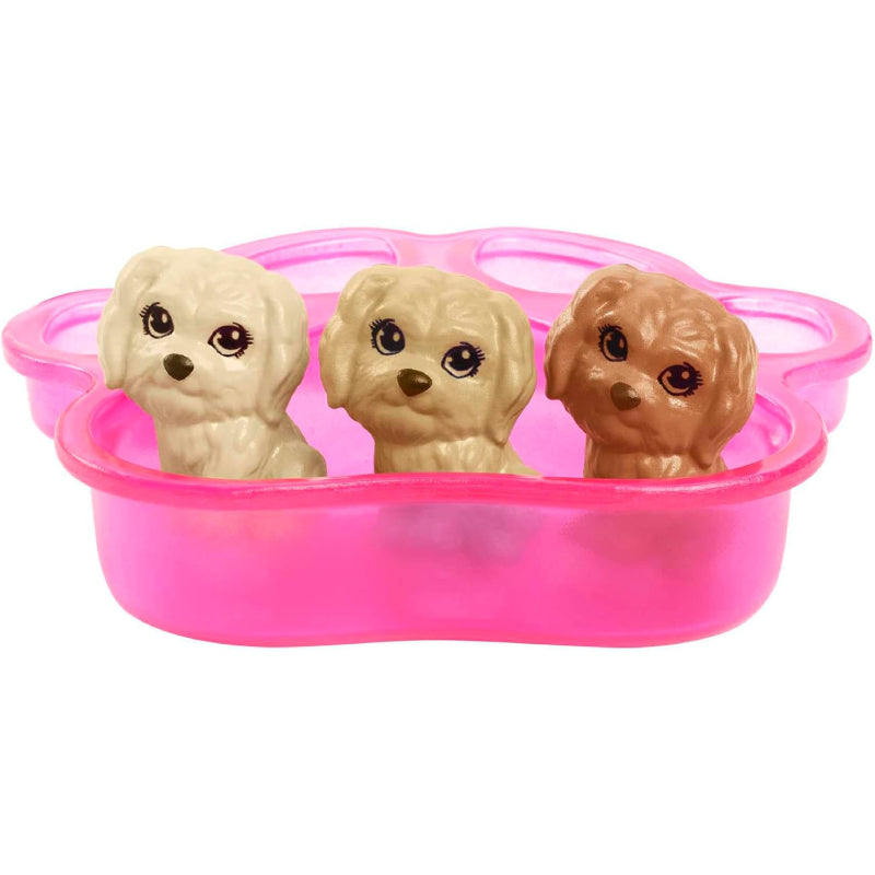Mattel Barbie Newborn Pups Playset with Blonde Doll