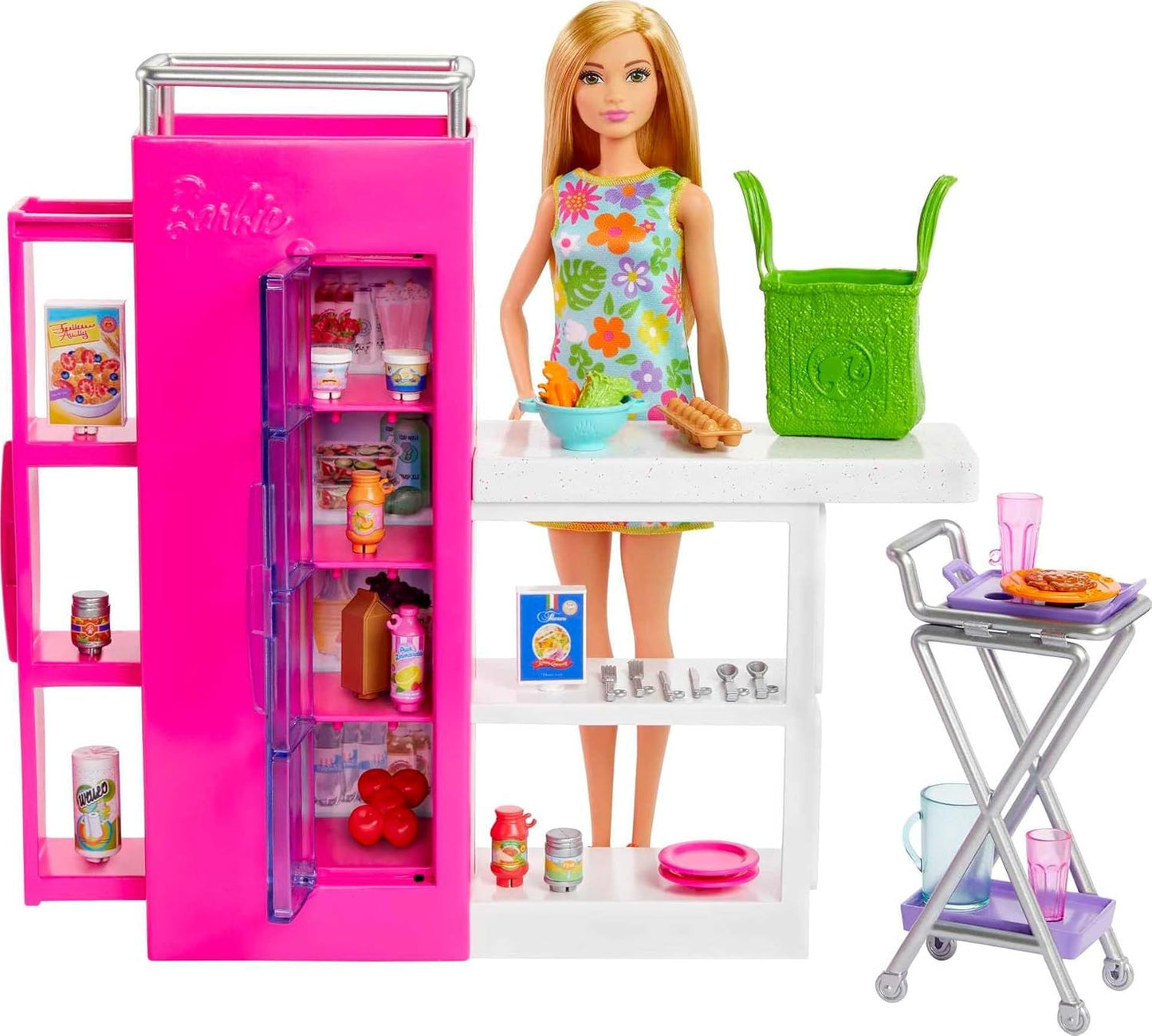 Barbie Doll and Ultimate Pantry Playset with 30+ Food Themed Pieces