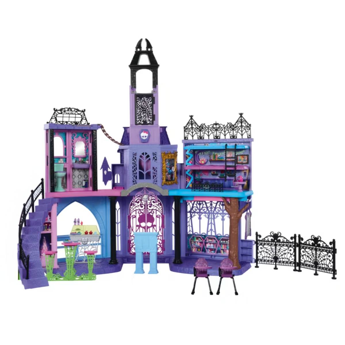 Mattel Monster High Haunted High School Doll House Playset with Accessories