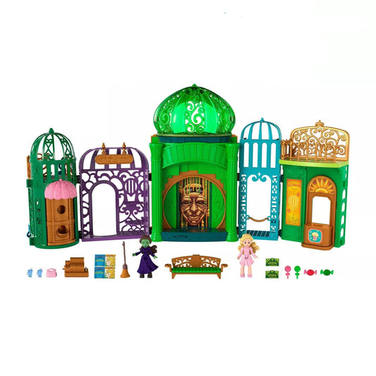 Mattel Wicked Emerald City Small Doll Playset with 5 Play Spaces and 15 Accessories