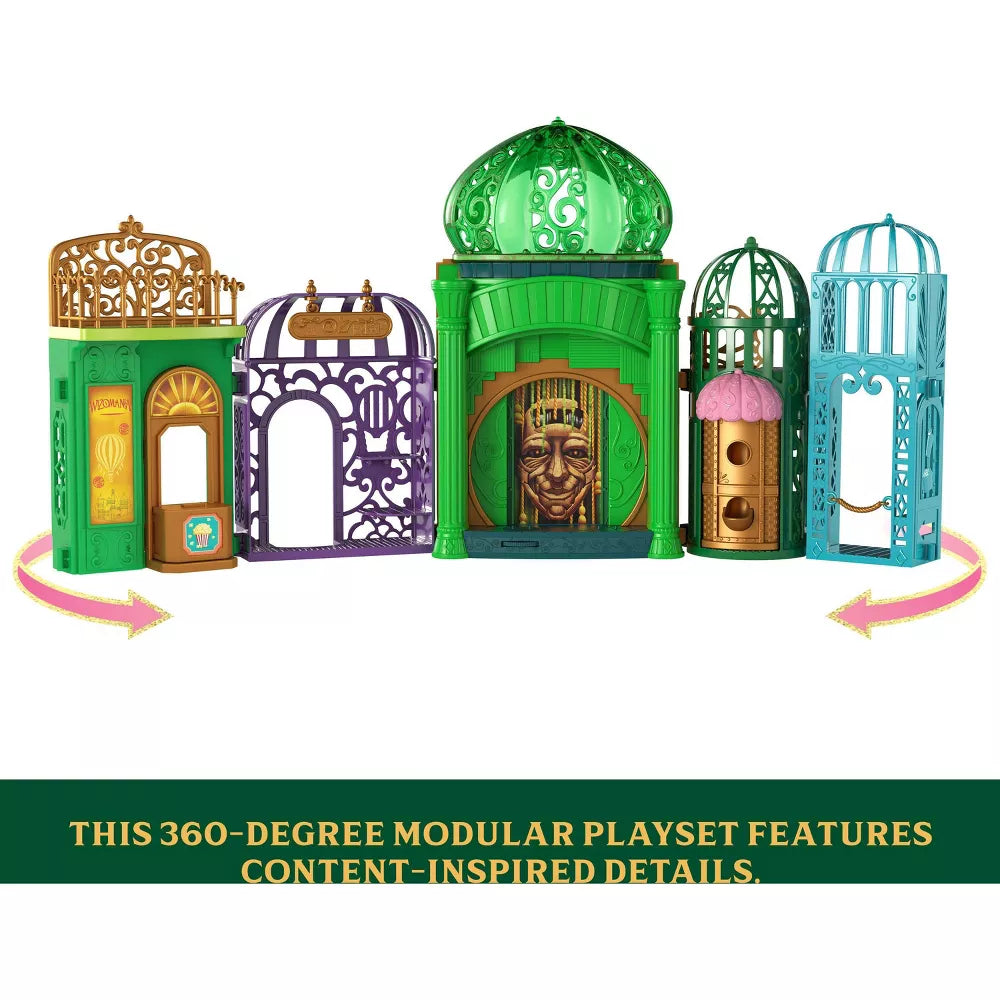 Mattel Wicked Emerald City Small Doll Playset with 5 Play Spaces and 15 Accessories