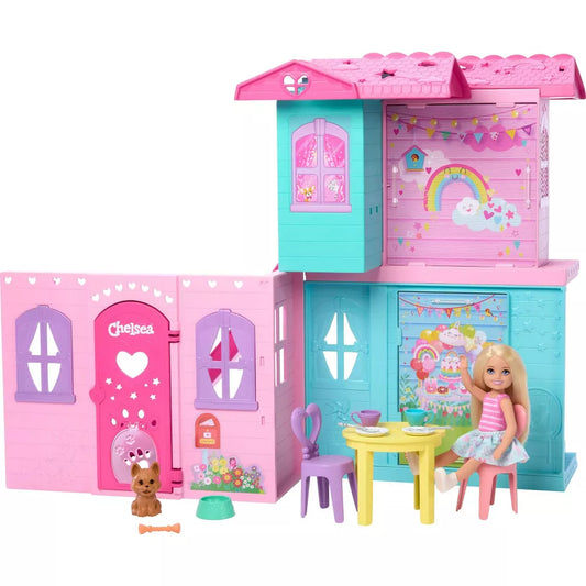 Mattel Barbie Chelsea Pop-Up Doll House with Doll & 15+ Accessories