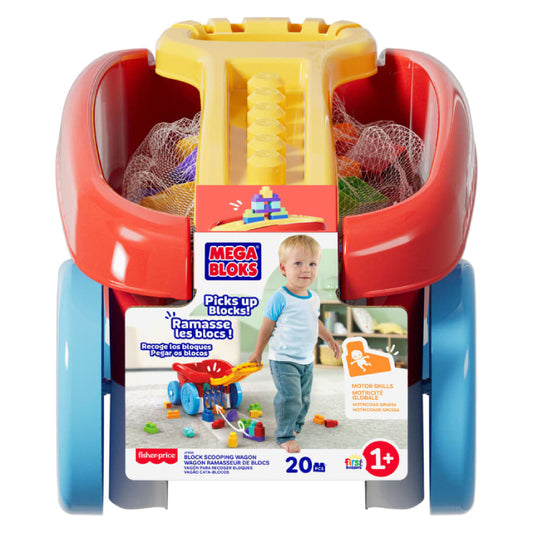 Fisher-Price Mega Bloks First Builders Block Scooping Wagon with Storage