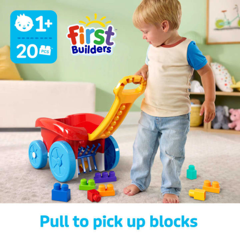 Fisher-Price Mega Bloks First Builders Block Scooping Wagon with Storage